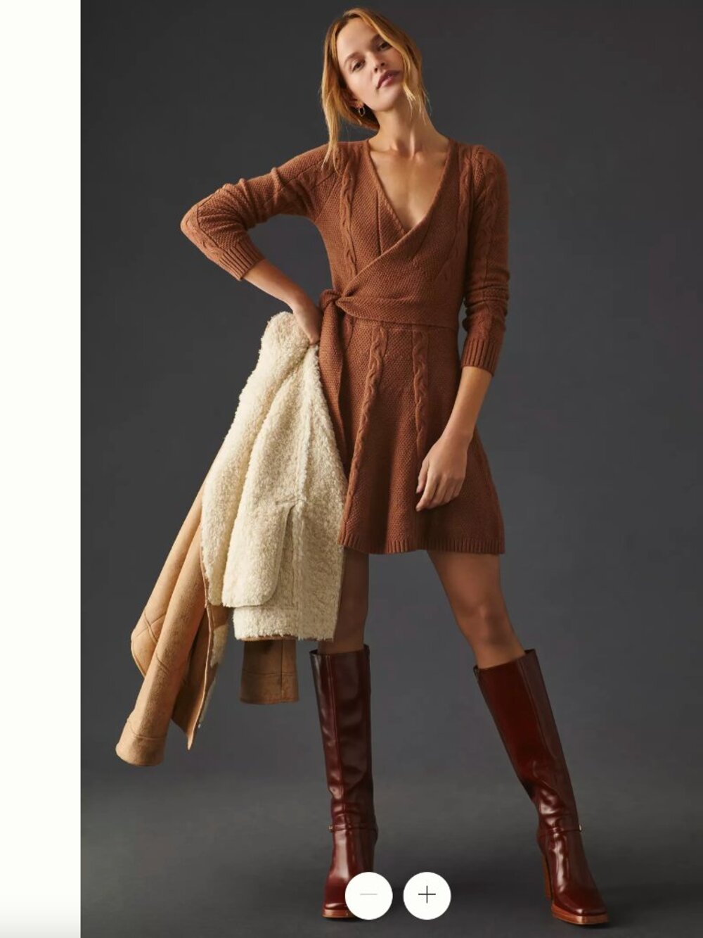 Greylin Wrap Sweater Dress